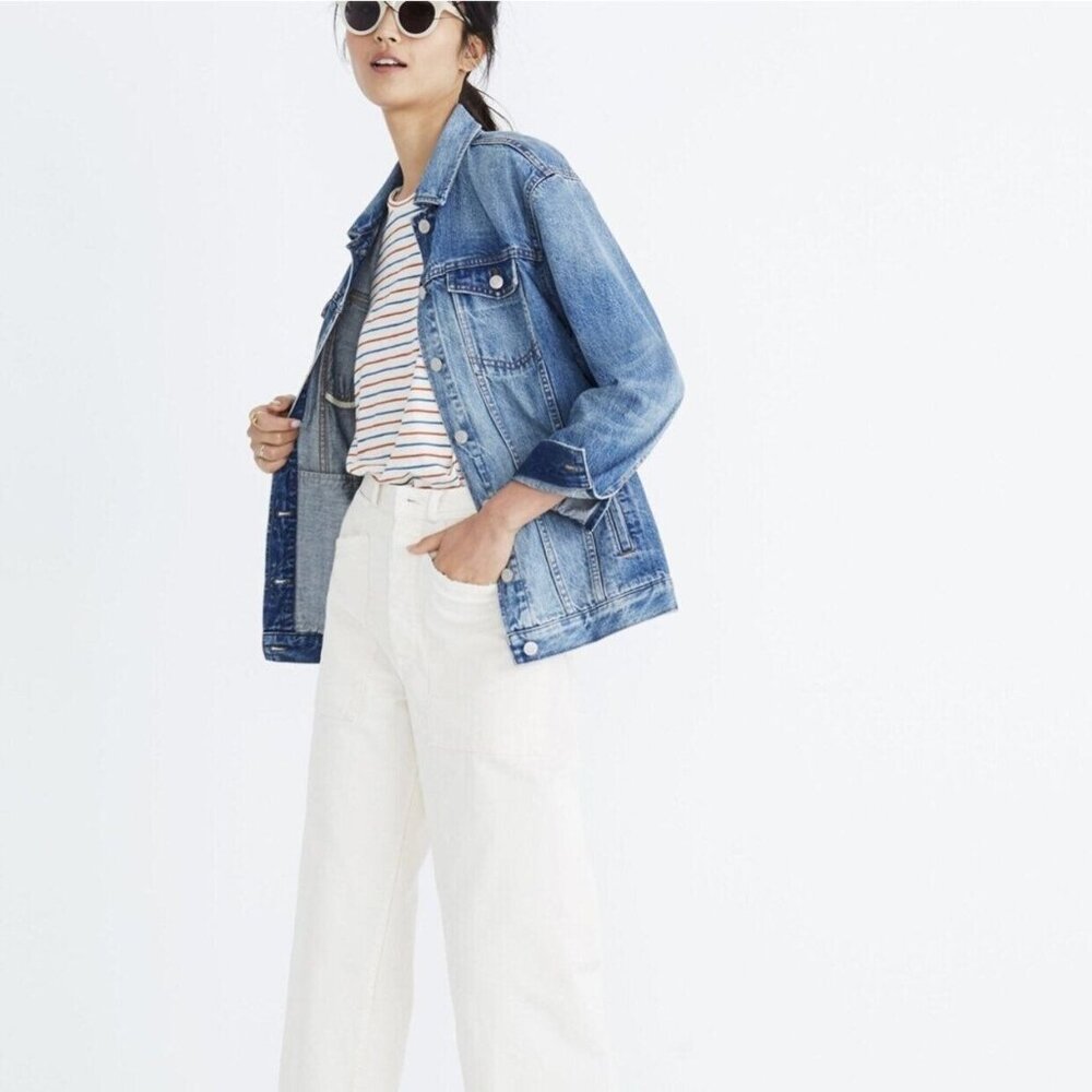 Madewell The Oversized Jean Jacket in Capstone Wash XS